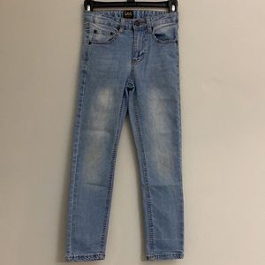 Lee girls straight fit blue jeans size 8